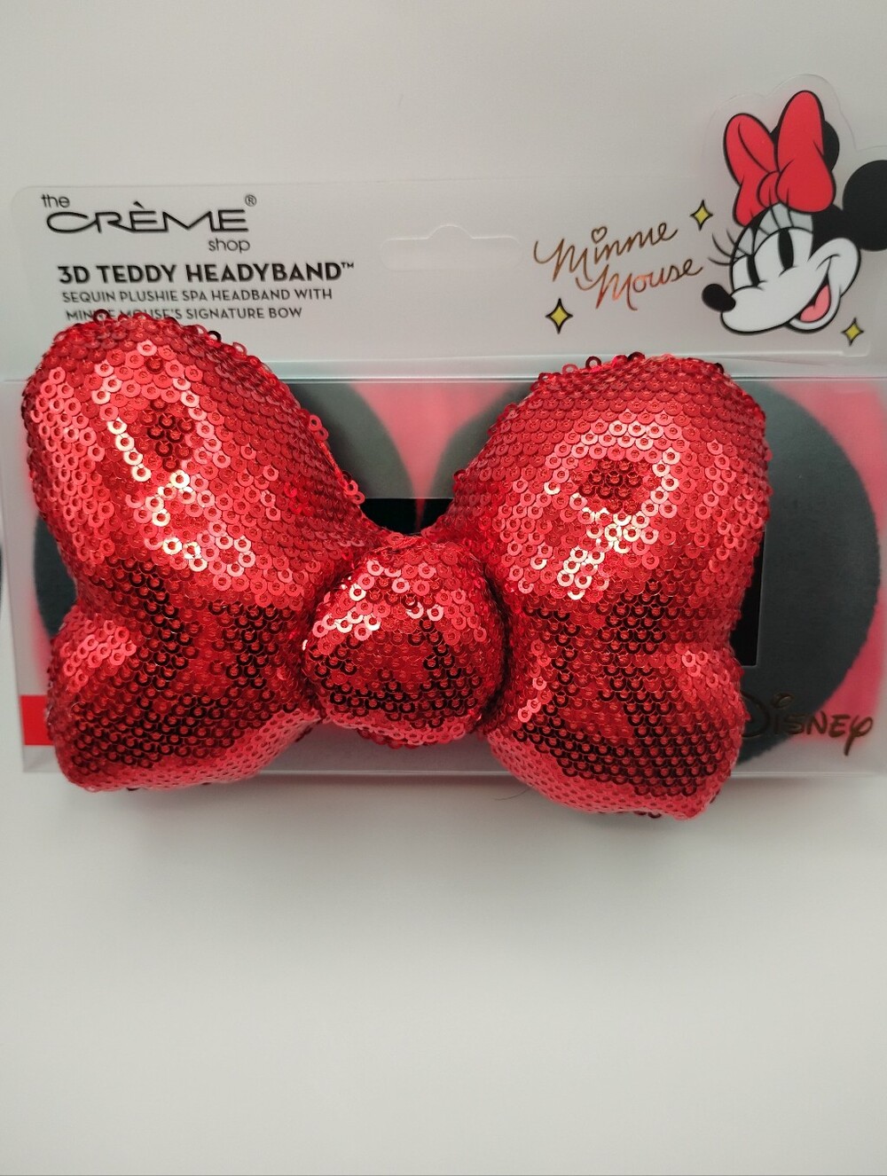The Creme Shop DISNEY Teddy Headyband, Minnie Mouse, Ruby Glitz